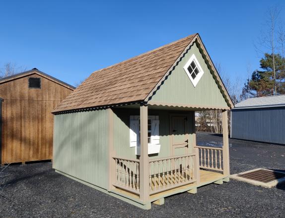 8x12 Clubhouse Shed Exterior