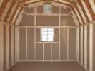 10x14 Highwall Barn Style Storage Shed Inside