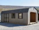 14x28 Gambrel Barn Style Single-Car Garage with LP Engineered Siding at Pine Creek Structures